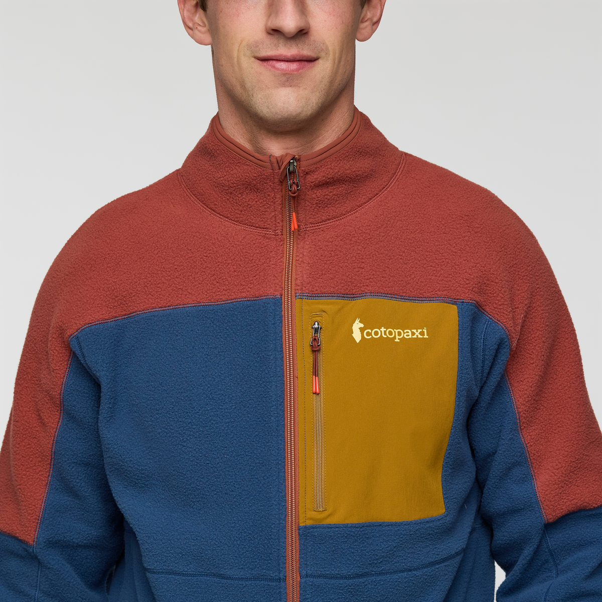 Férfi polár dzseki, Abrazo Fleece Full-Zip Jacket, szerecsendió és mélytengeri